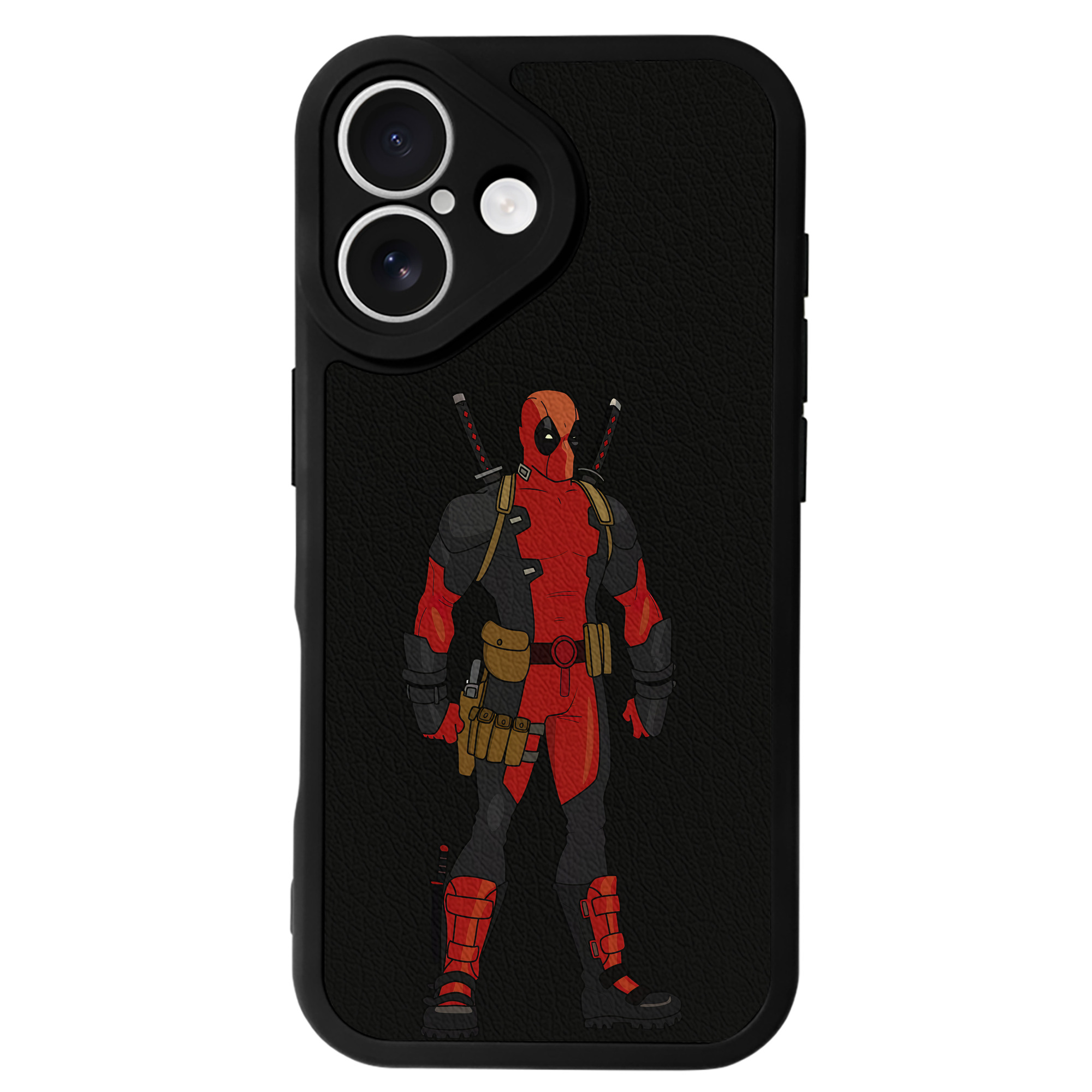 （画像用） Deadpool デッドプール 【iPhone 16シリーズ対応】シリコンスマホケース（レザー調） 材質：シリコン